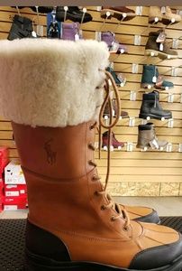 Polo Ralph Lauren Boy's Sz 7Y Quincie Boots 97021